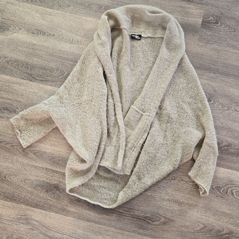 Wooden Ships Mohair/wool Blend Shrug Sweater Sz S/M